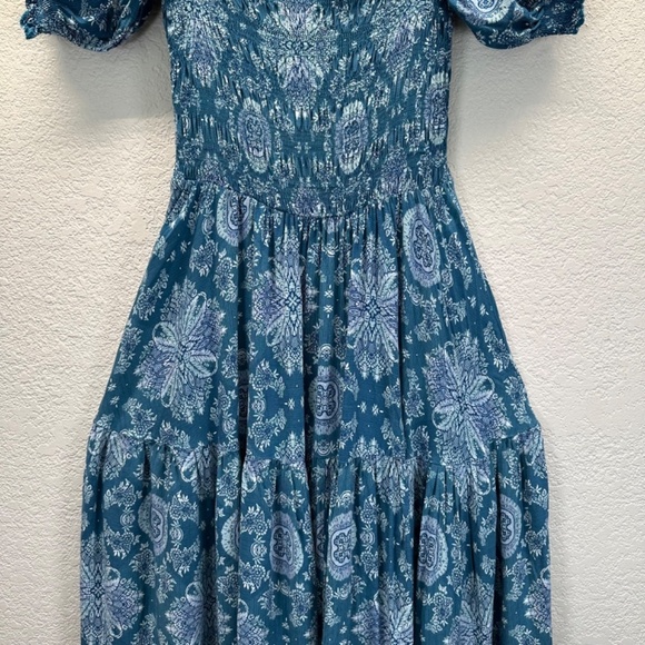 Jaase Maxi dress Women's Size M Floral Feminine Flowy Tiered Romantic Gypsy Boho - Picture 7 of 14